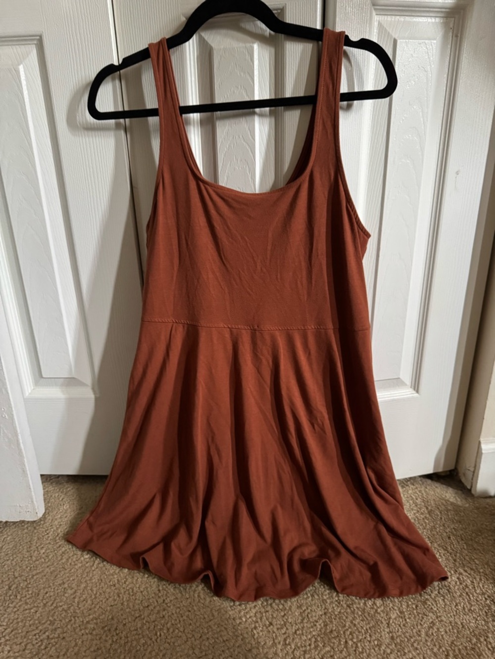 American Eagle Outfitters Rust Scoop Neck Tank Dress